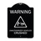 Signmission Warning Unauthorized Vehicles Crushed W/ Graphic Heavy-Gauge Aluminum Sign, 24" x 18", BS-1824-22709 A-DES-BS-1824-22709 - alternate 1